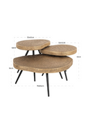 Table basse organique en bronze (ensemble de 3) | Richmond Symba | OROA.fr