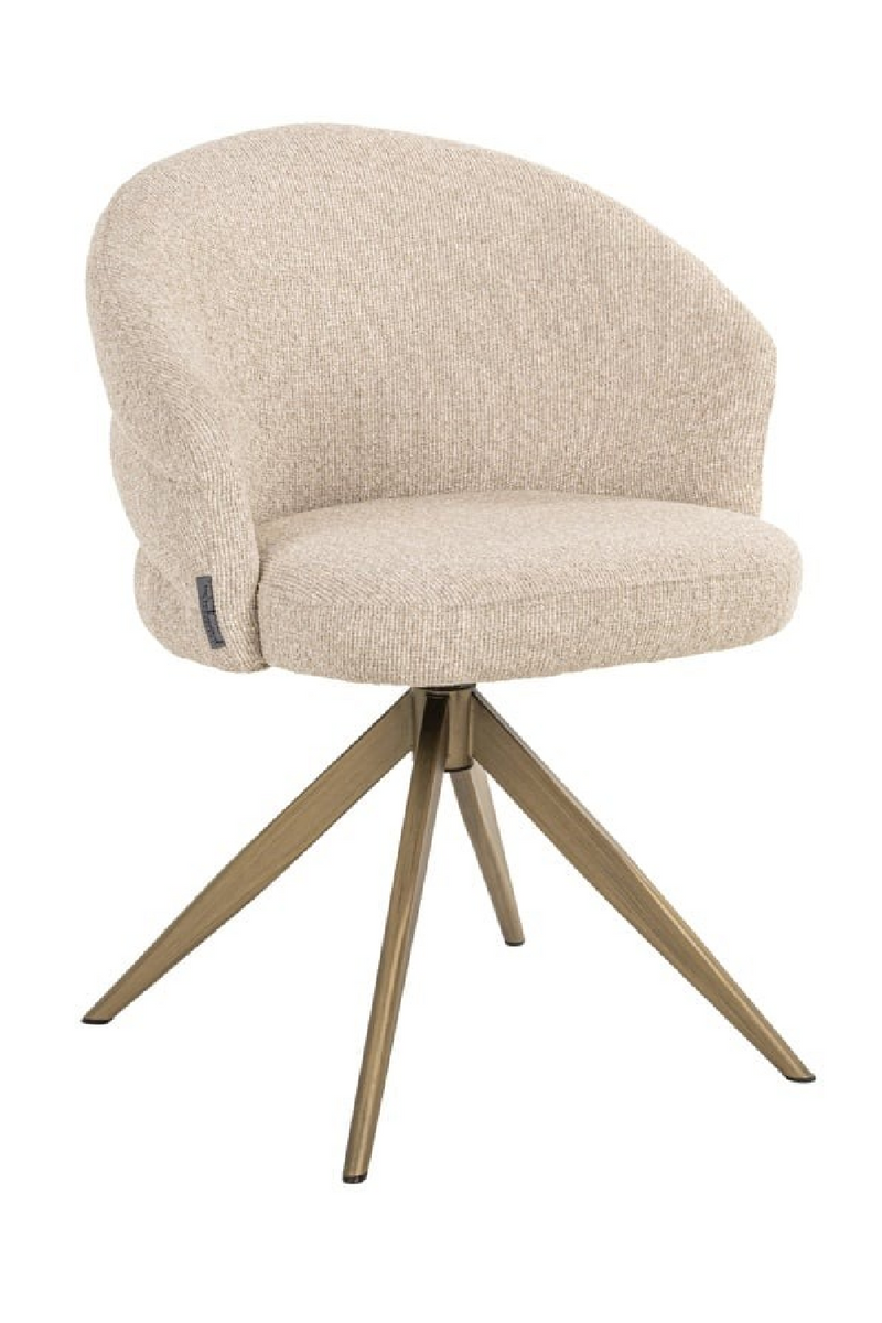 Fauteuil pivotant capitonné crème | Richmond Interiors Zendaya | OROA.fr