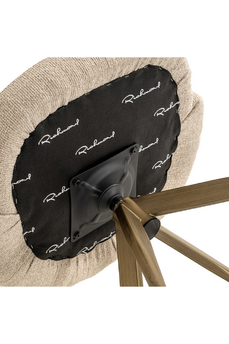 Fauteuil pivotant capitonné crème | Richmond Interiors Zendaya | OROA.fr