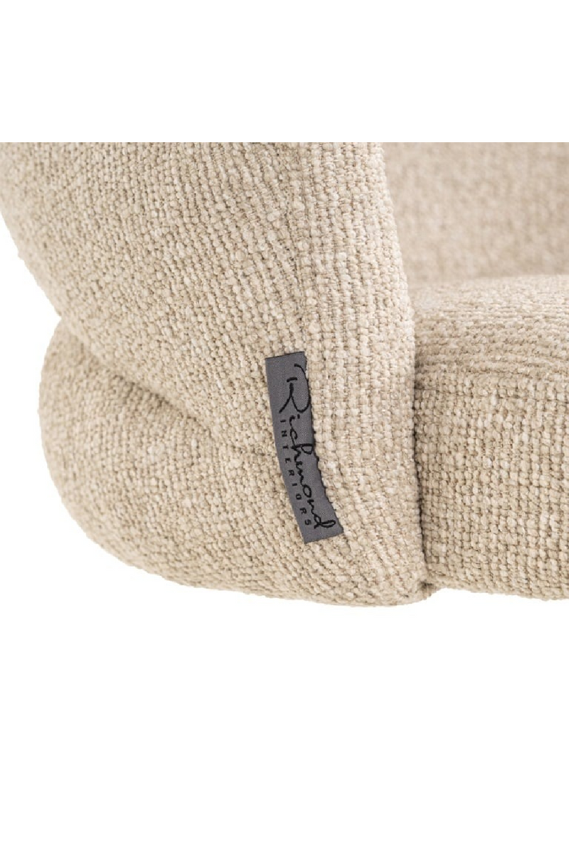 Fauteuil pivotant capitonné crème | Richmond Interiors Zendaya | OROA.fr