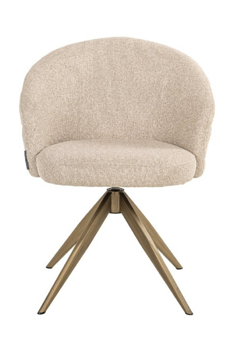 Fauteuil pivotant capitonné crème | Richmond Interiors Zendaya | OROA.fr