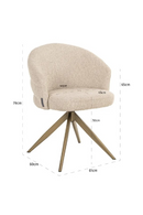 Fauteuil pivotant capitonné crème | Richmond Interiors Zendaya | OROA.fr