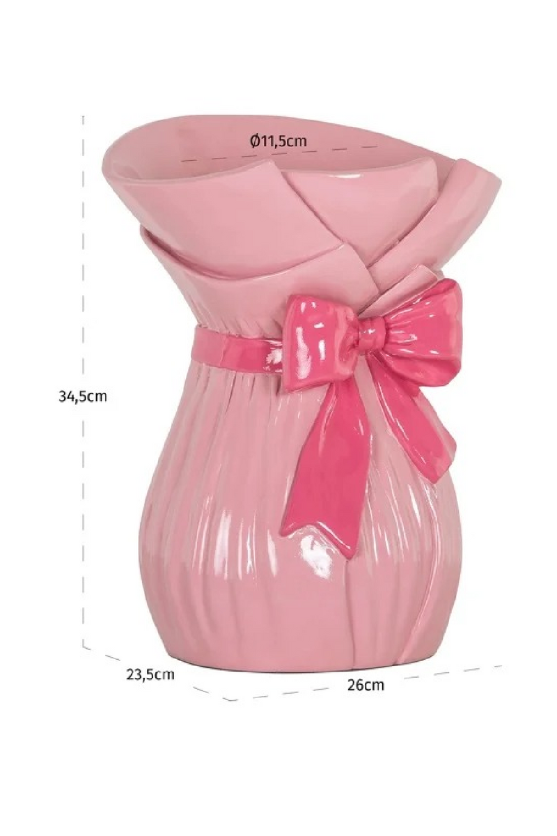 Vase nœud rose | Richmond Interiors Bowenn | OROA.fr