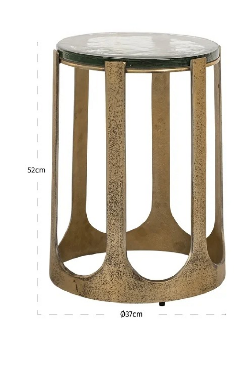 Table d’appoint à cadre doré | Richmond Rixo | OROA.fr