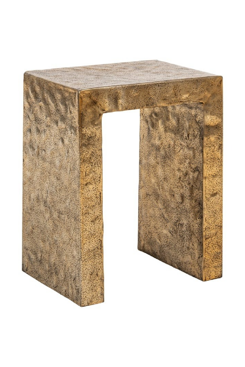 Table d’appoint en aluminium doré | Richmond Interiors Novan | OROA.fr