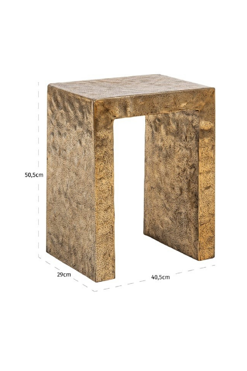 Table d’appoint en aluminium doré | Richmond Interiors Novan | OROA.fr