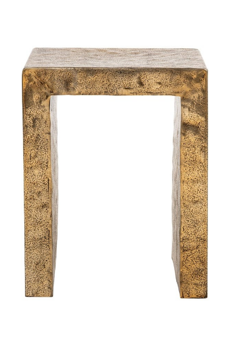 Table d’appoint en aluminium doré | Richmond Interiors Novan | OROA.fr