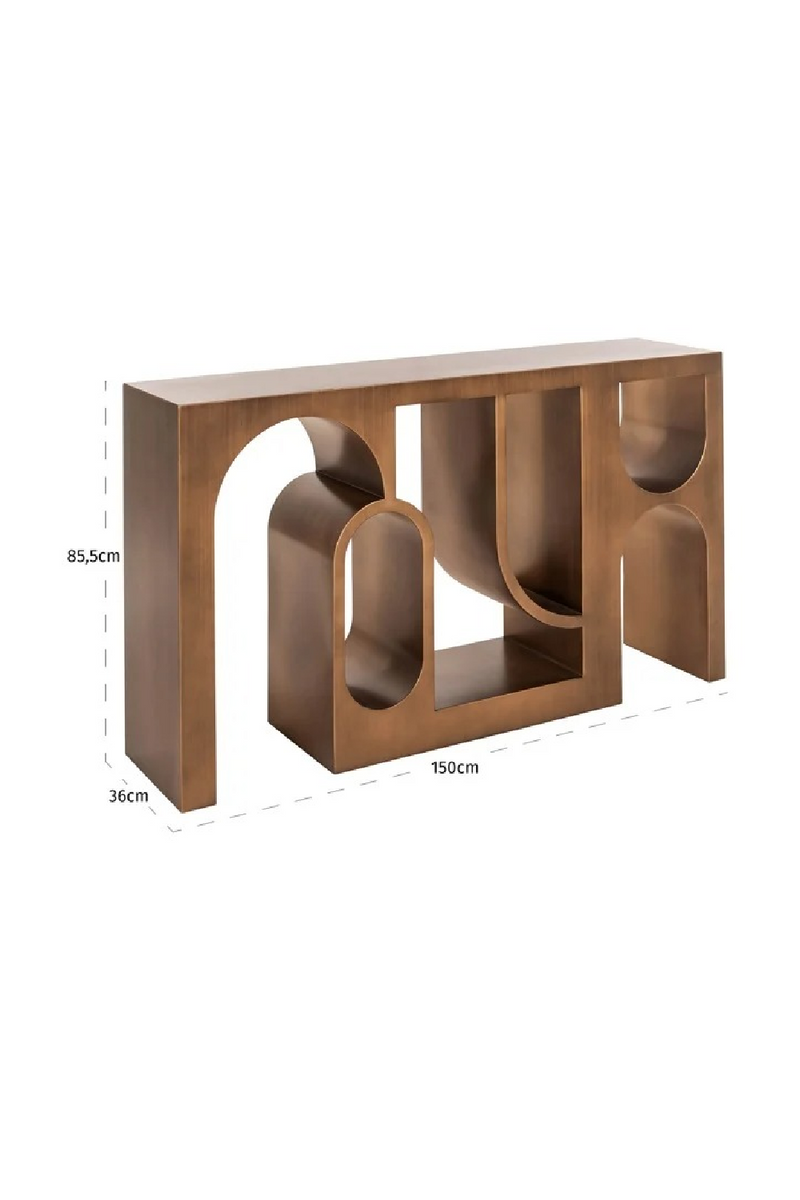 Console en or brossé | Richmond Interiors Lugano | OROA.fr
