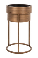 Cache-pot en or brossé | Richmond Interiors Chadd | OROA.fr