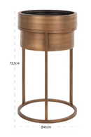 Cache-pot en or brossé | Richmond Interiors Chadd | OROA.fr