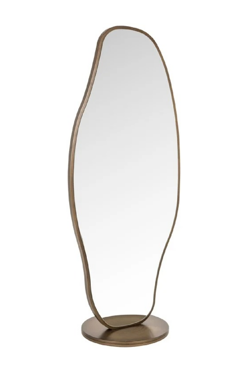 Miroir organique en or brossé | Richmond Interiors Jalyce | OROA.fr