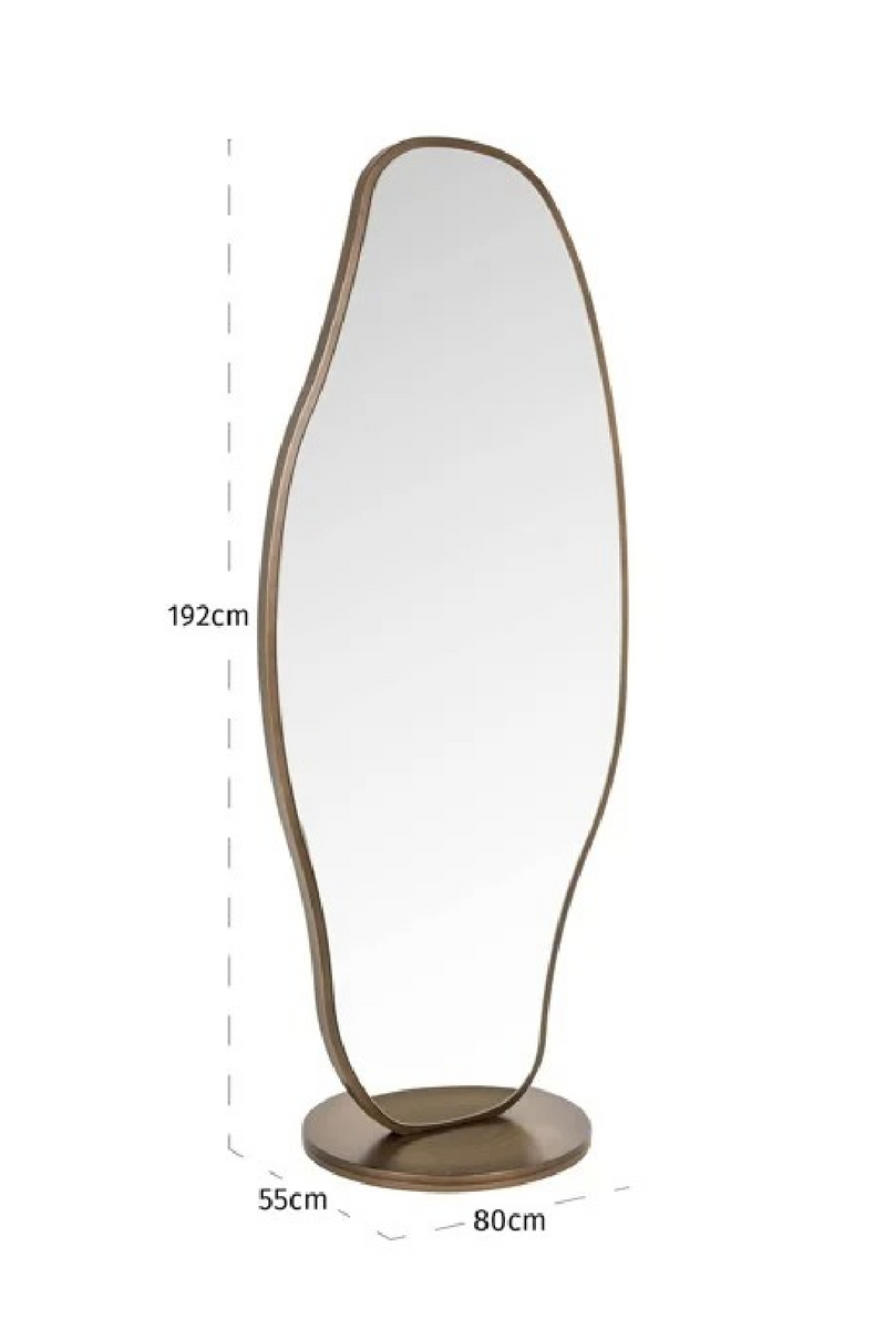 Miroir organique en or brossé | Richmond Interiors Jalyce | OROA.fr