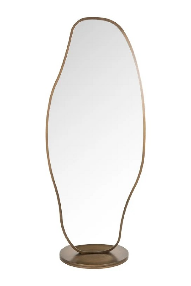 Miroir organique en or brossé | Richmond Interiors Jalyce | OROA.fr