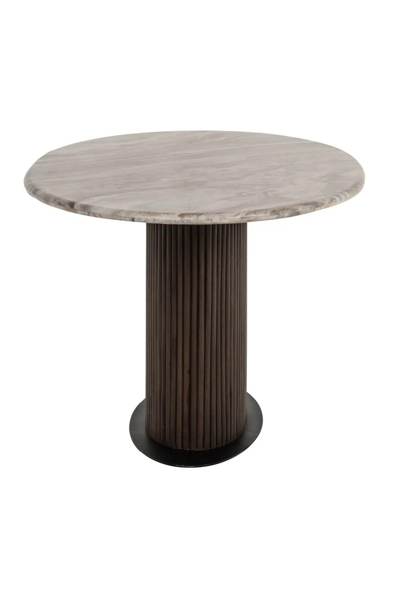 Table de Salle à Manger Ovale en Marbre Brun | Richmond Interiors Rasford | OROA.fr
