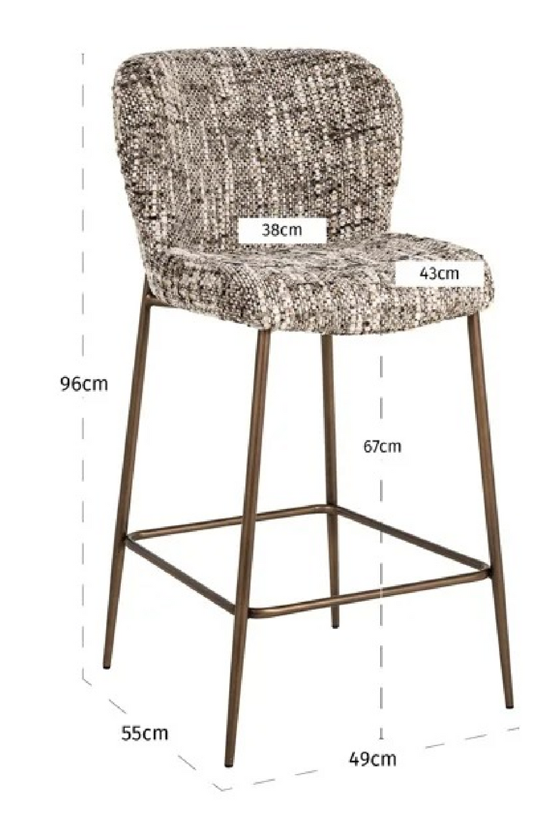 Tabouret de bar rembourré | Richmond Interiors Odarby | OROA.fr