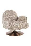 Fauteuil Pivotant De Salon Brun | Richmond Interiors Kagney | OROA.fr
