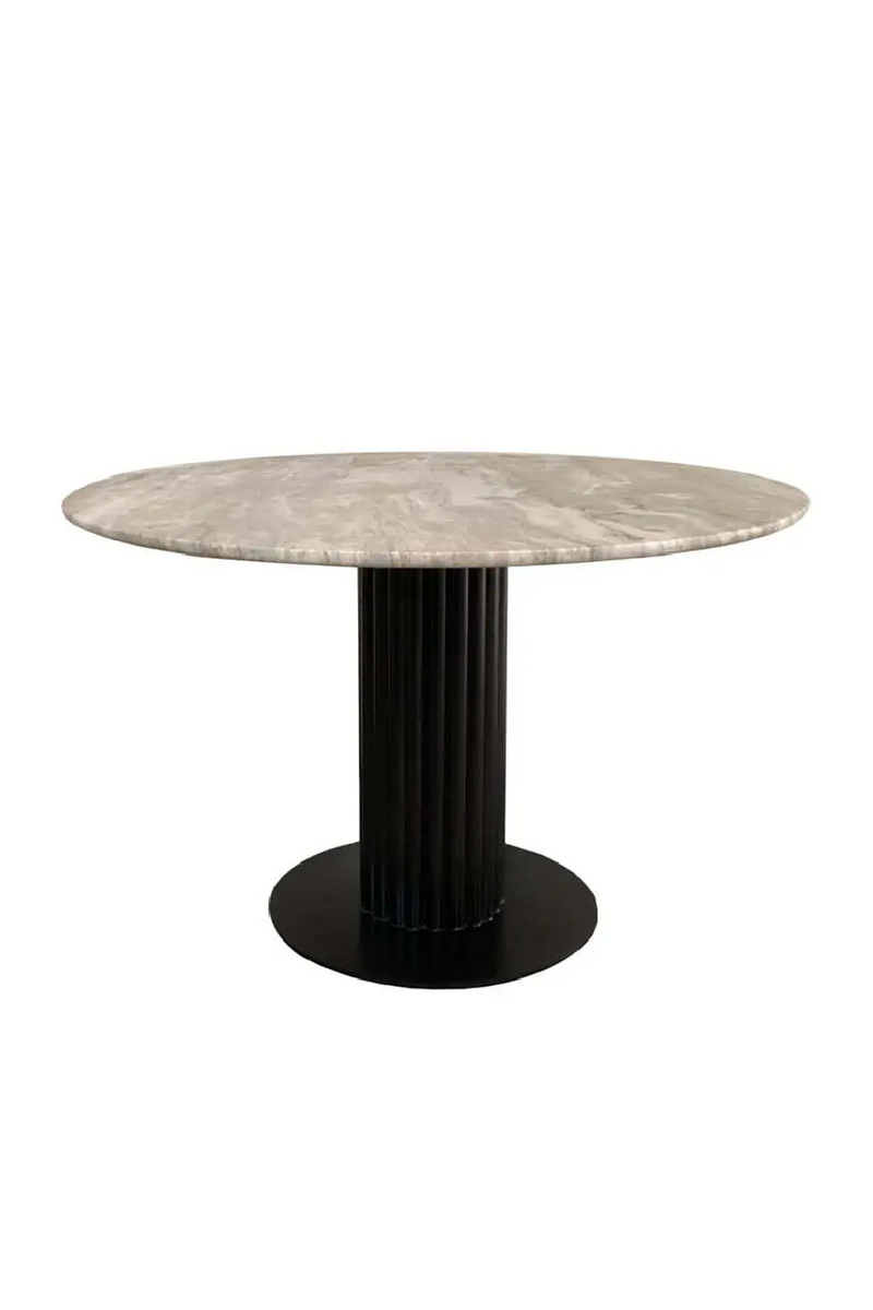 Table de Salle à Manger Ronde en Marbre Beige | Richmond Interiors Nyon | OROA.fr