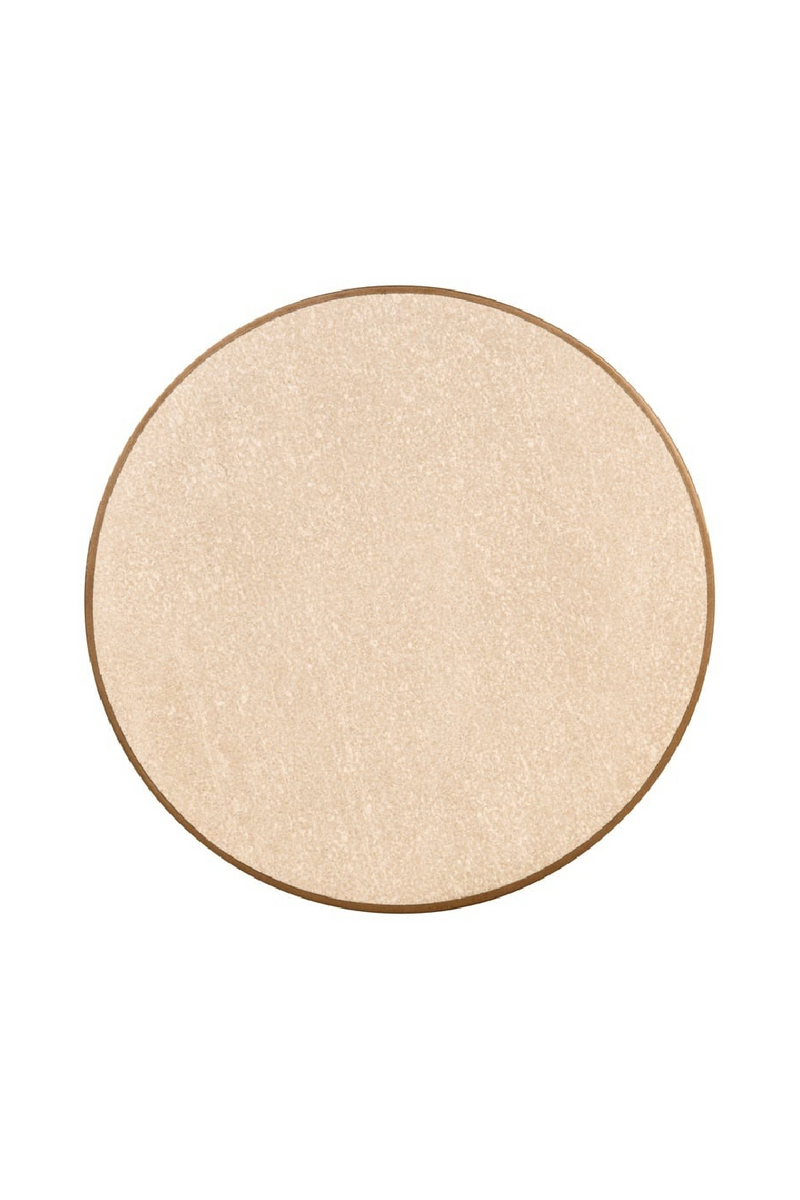 Table d’appoint sur piédestal en porcelaine beige | Richmond Interiors Selly | OROA.fr