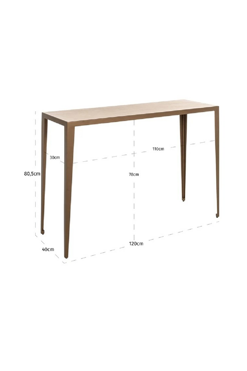 Console en porcelaine beige | Richmond Interiors Severine | OROA.fr