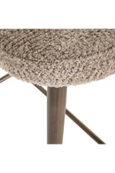 Tabouret de Comptoir à Dossier Découpé Beige | Richmond Interiors Delphine | OROA.fr