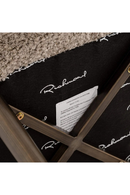 Tabouret de Comptoir à Dossier Découpé Beige | Richmond Interiors Delphine