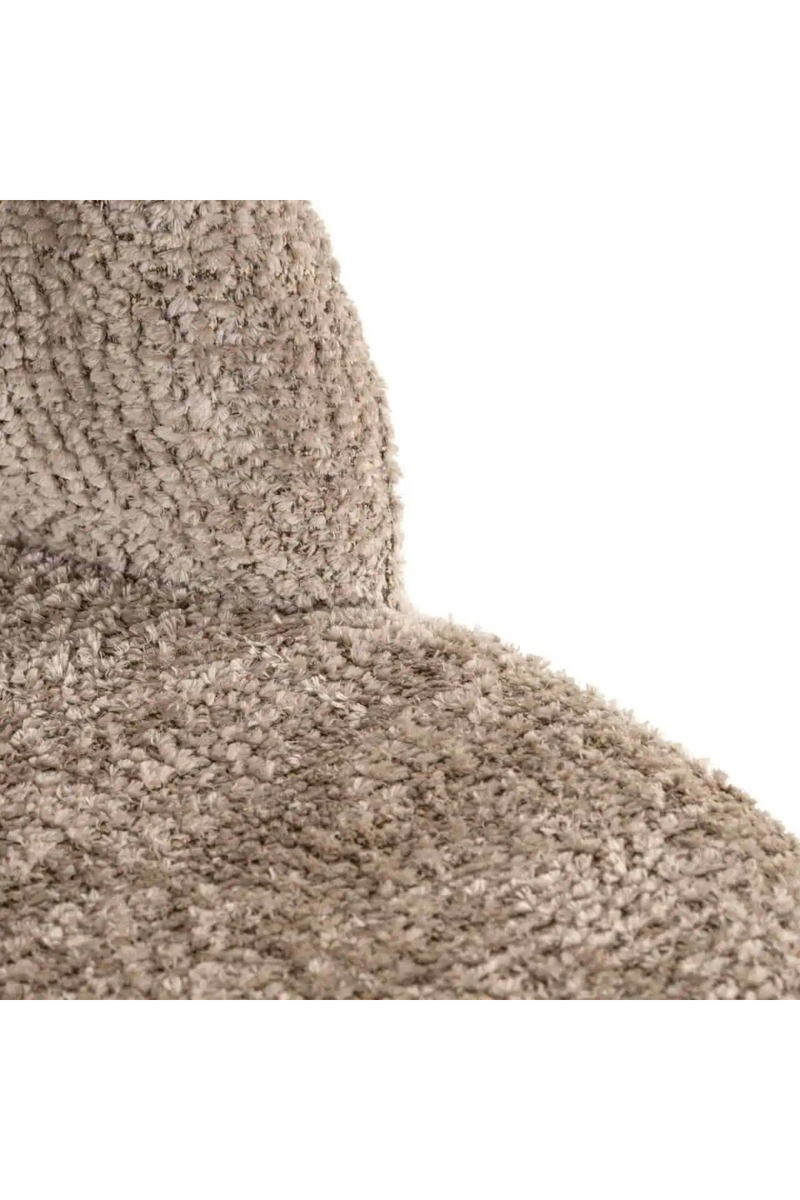 Tabouret de Comptoir à Dossier Découpé Beige | Richmond Interiors Delphine | OROA.fr