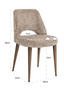 Chaises de Salle à Manger à Dossier Découpé Crème (2) | Richmond Interiors Delphine | OROA.fr