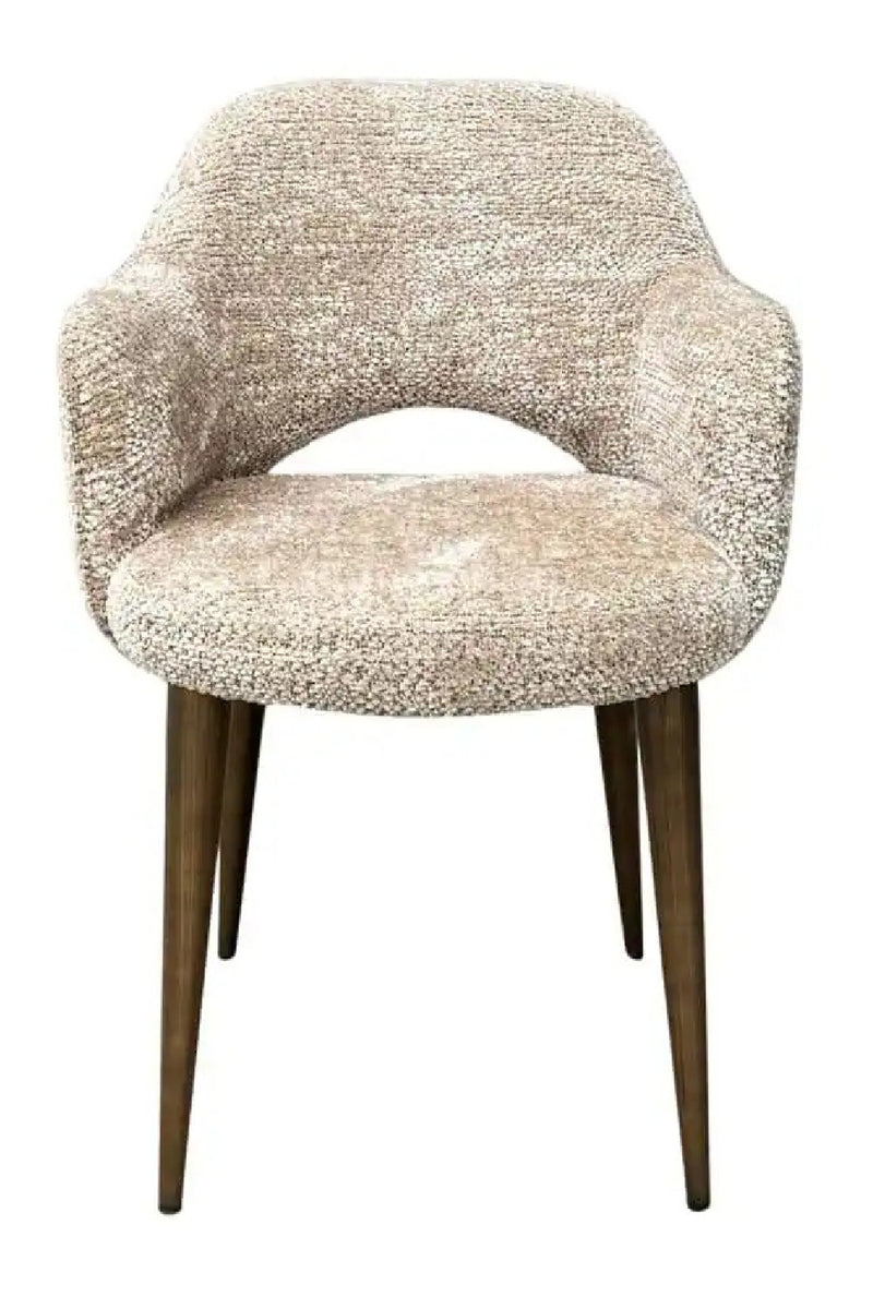 Fauteuil de Salle à Manger à Dossier Découpé Crème | Richmond Interiors Delphina | OROA.fr