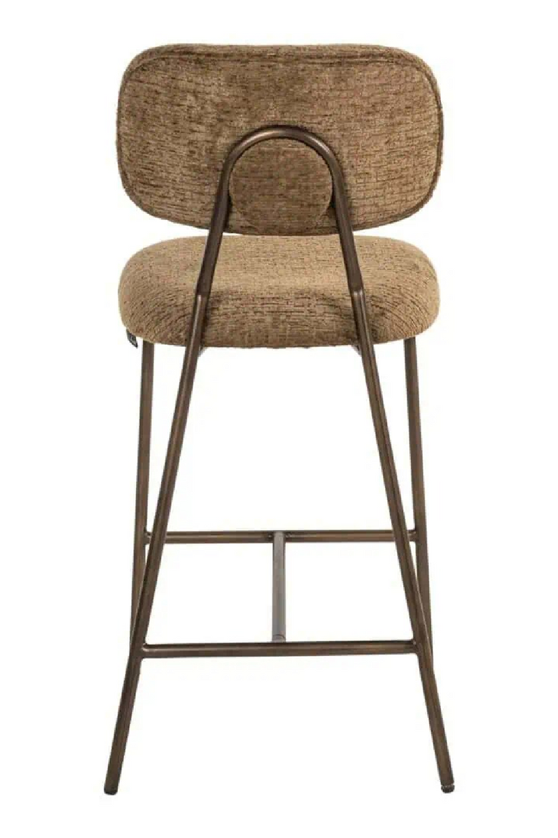 Tabourets de Comptoir en Tissu Brun (2) | Richmond Interiors Xenia | OROA.fr