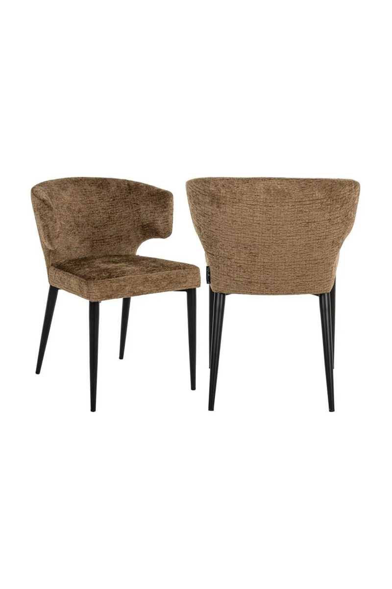 Chaise de Salle à Manger à Dossier Courbé Brun | Richmond Interiors Taylor | OROA.fr