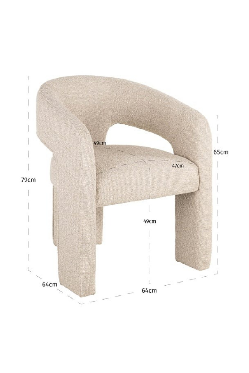 Fauteuil crème ajouré | Richmond Interiors Belle | OROA.fr