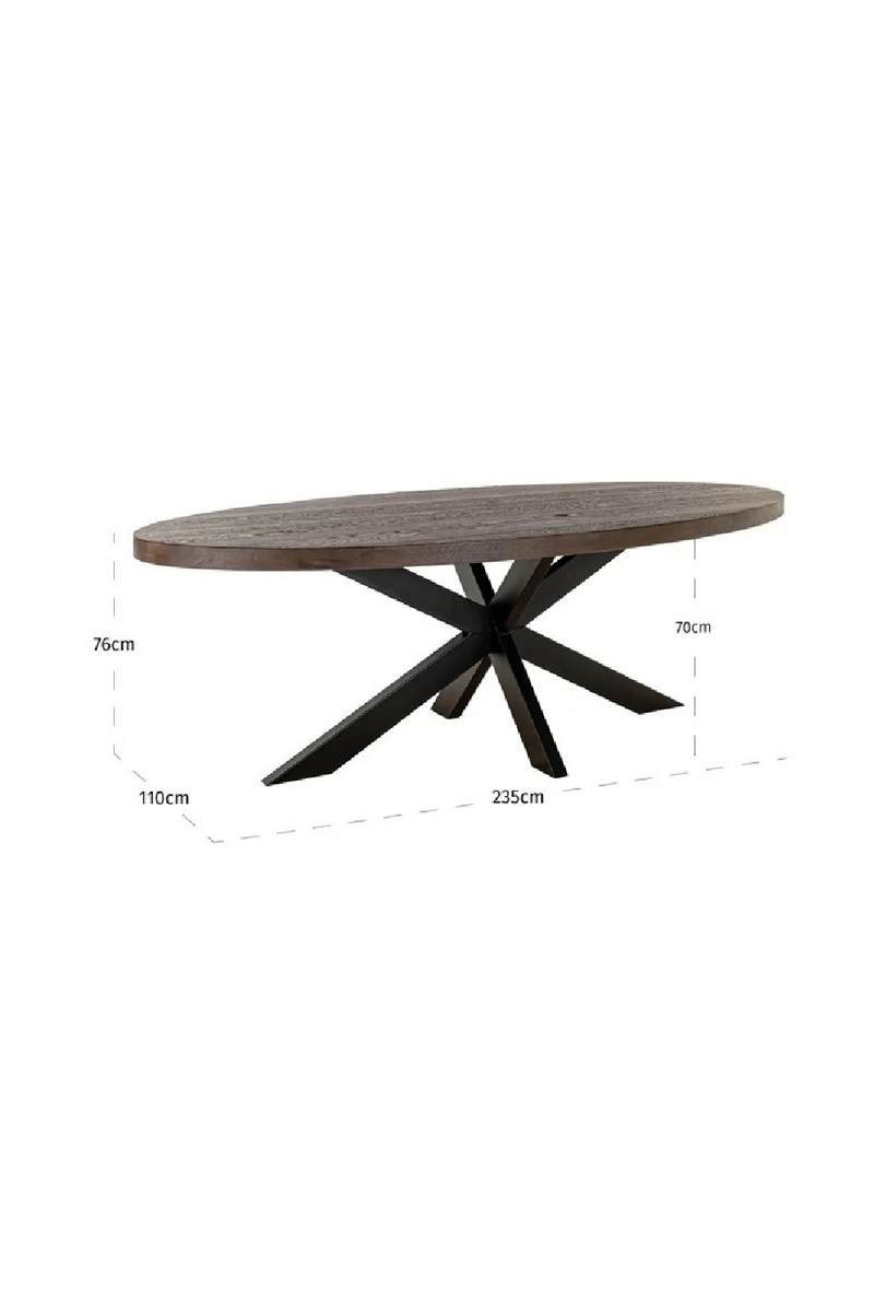 Table de salle à manger ovale en chêne | Richmond Watson | OROA.fr