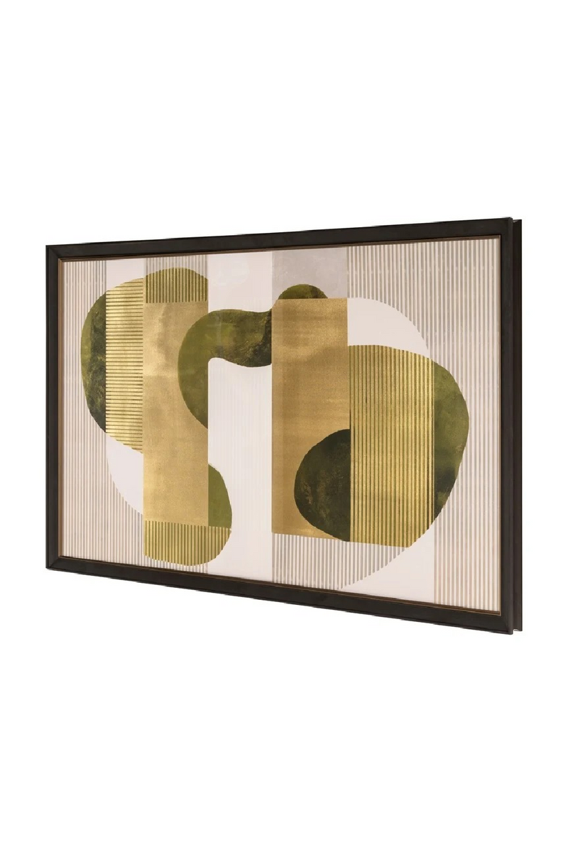 Décoration murale abstraite verte et dorée | Richmond Interiors Joylin | OROA.fr