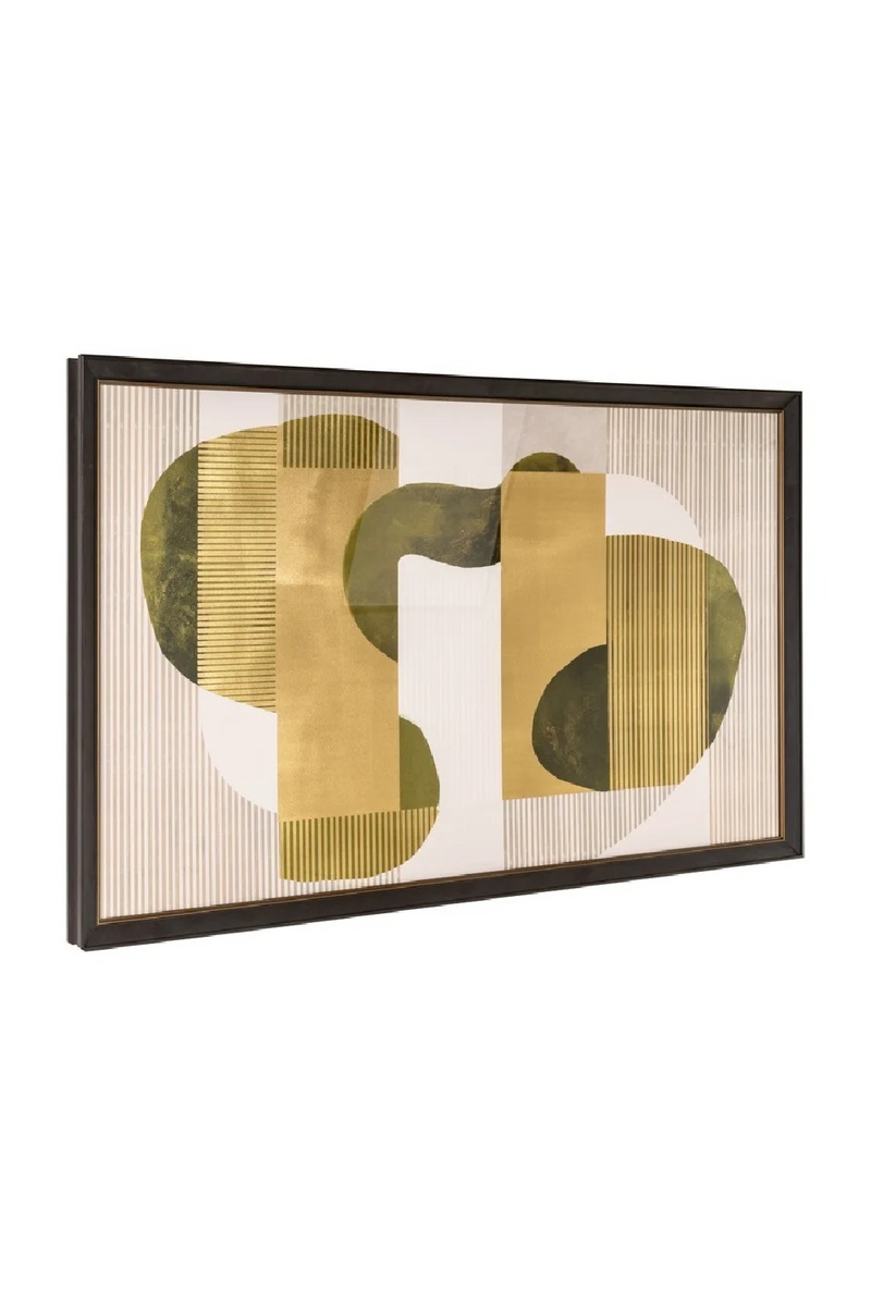 Décoration murale abstraite verte et dorée | Richmond Interiors Joylin | OROA.fr
