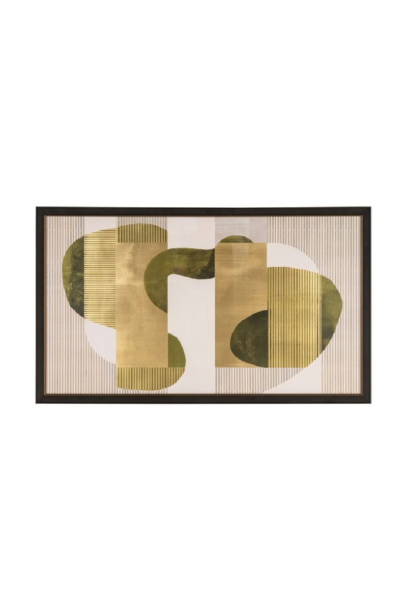 Décoration murale abstraite verte et dorée | Richmond Interiors Joylin | OROA.fr
