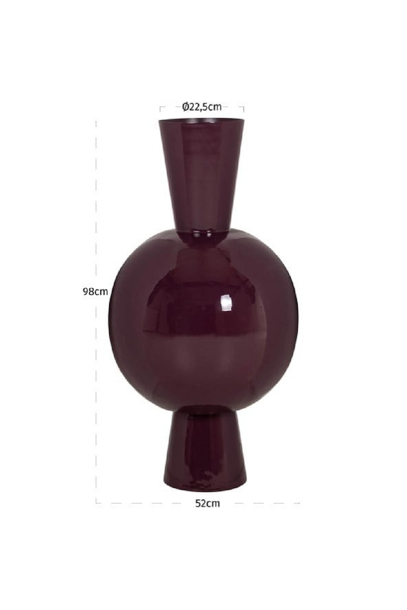 Vase sphère conique rouge | Richmond Interiors Arvine | OROA.fr