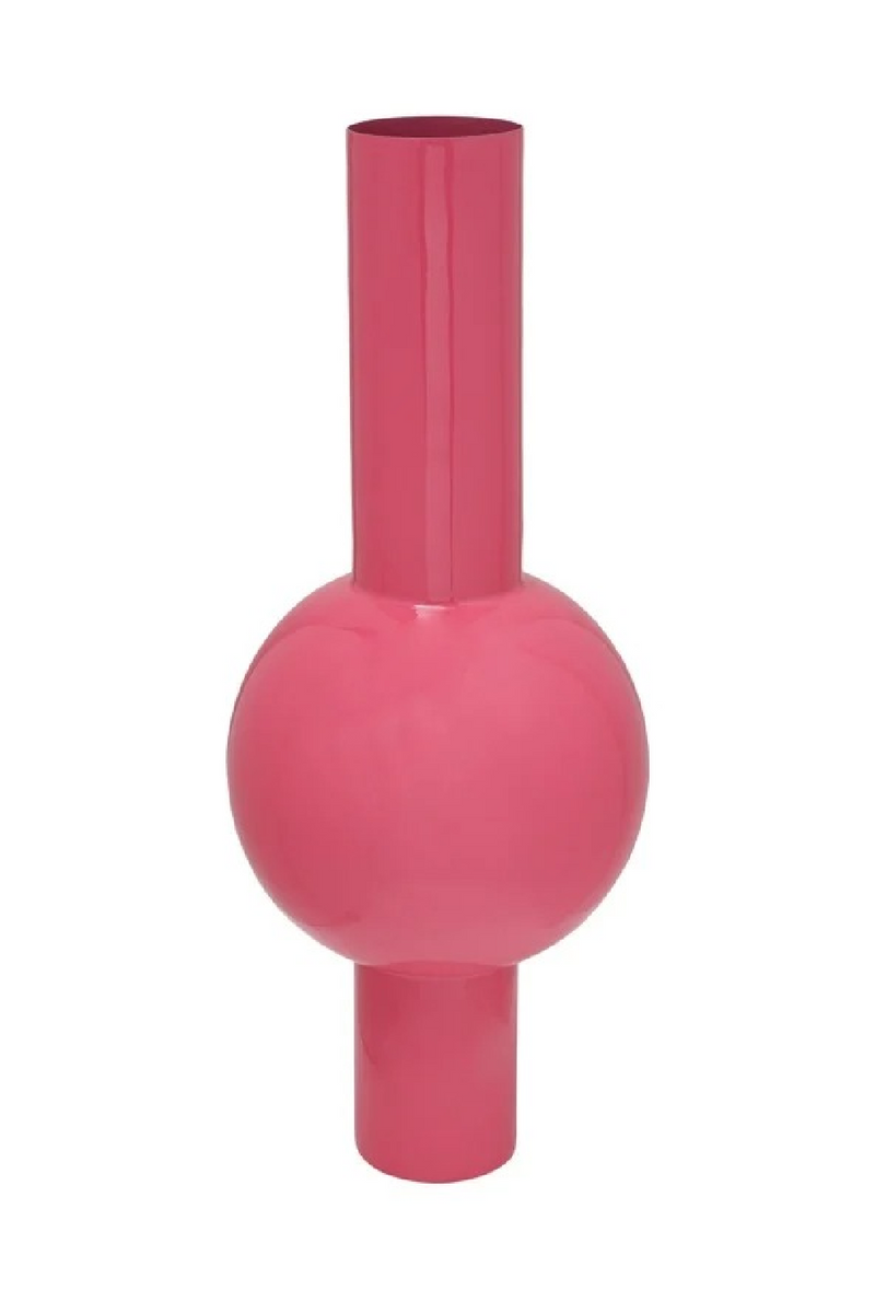 Vase tubulaire rose en émail | Richmond Interiors Noura | OROA.fr
