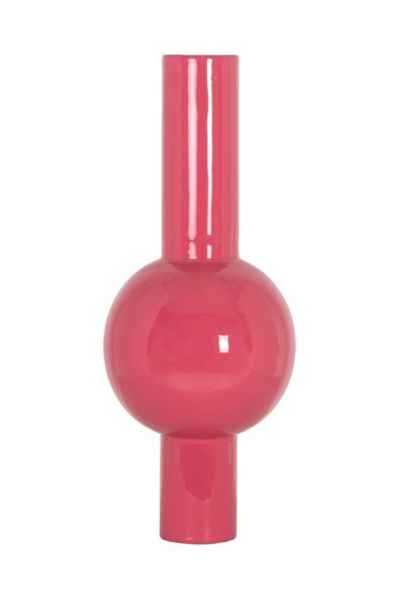 Vase tubulaire rose en émail | Richmond Interiors Noura | OROA.fr
