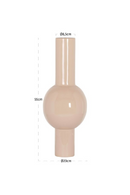 Vase tubulaire blanc en émail | Richmond Interiors Novee | OROA.fr