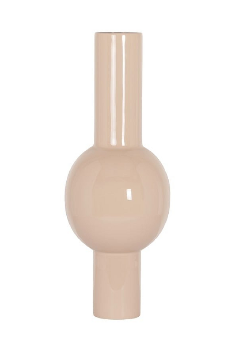 Vase tubulaire blanc en émail | Richmond Interiors Novee | OROA.fr