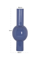 Vase tubulaire bleu en émail | Richmond Interiors Novar | OROA.fr