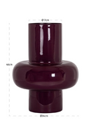 Vase bordeaux brillant | Richmond Interiors Ashlyn | OROA.fr