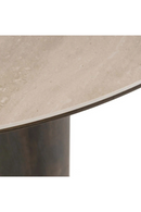 Table de Salle à Manger Ronde en Travertin Brun | Richmond Interiors Ritz | OROA.fr