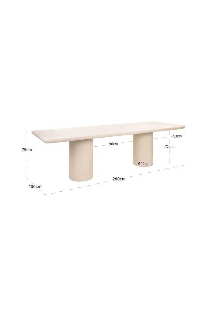 Table à manger en béton pour l’intérieur et l’extérieur | Richmond Interiors Urban Bloom | OROA.fr