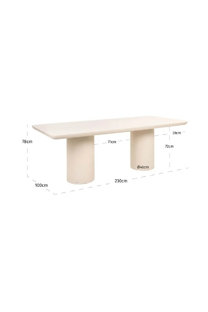 Table à manger en béton pour l’intérieur et l’extérieur | Richmond Interiors Urban Bloom | OROA.fr