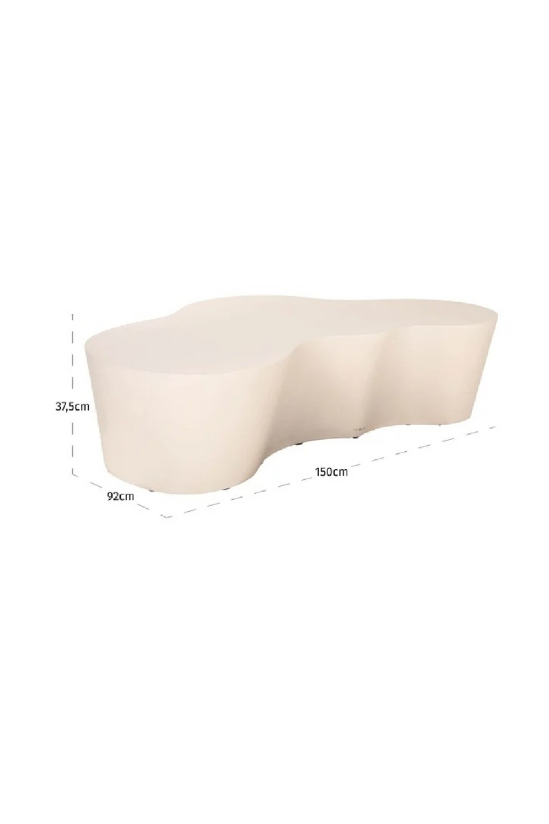 Table basse organique d’intérieur/extérieur blanche | Richmond Interiors Urban Bloom | OROA.fr