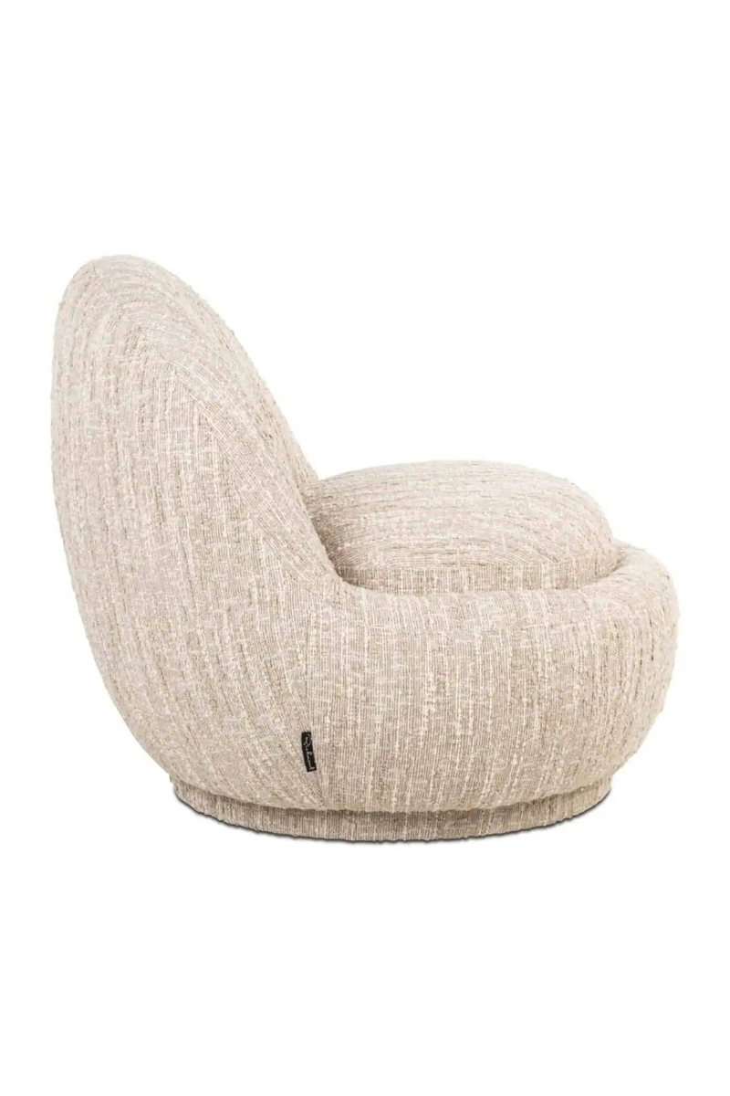 Fauteuil Lounge Beige A Assise Arrondie | Richmond Interiors Arlanda | OROA.fr