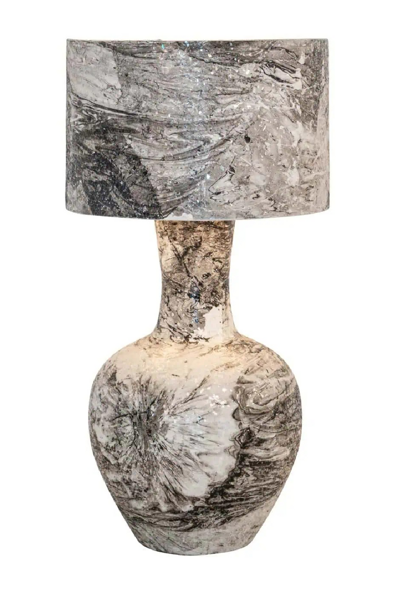 Lampe De Table A Tourbillon Noir Et Blanc | Richmond Interiors Cecile | OROA.fr