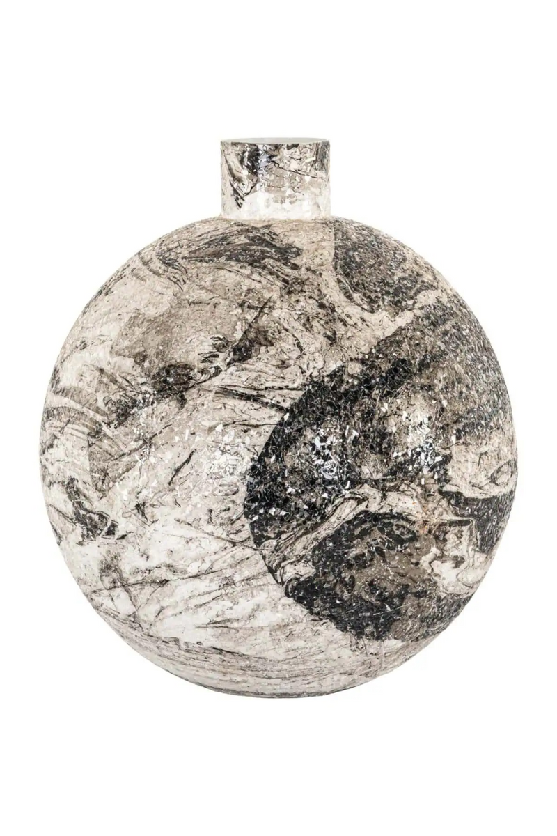 Vase Rond Noir Et Blanc | Richmond Interiors Delisha | OROA.fr