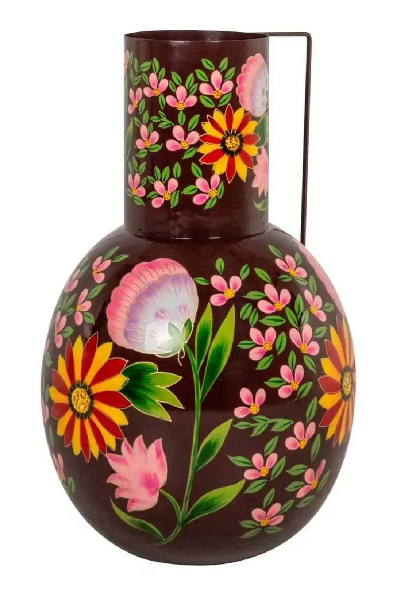 Vase Peint A Motifs Floraux | Richmond Interiors Daleen | OROA.fr